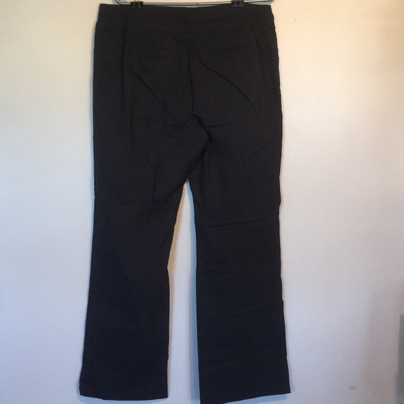 Reitmans Plus Grey & Black Striped Bootcut Pants - Picture 5 of 7